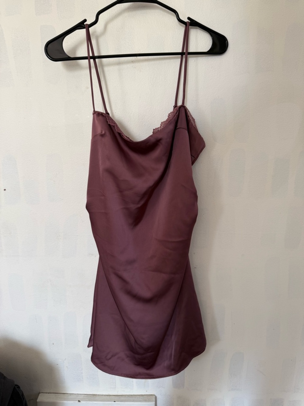 Silky Mauve Spaghetti Strap Slip Dress